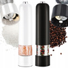 2x ELEKTRYCZNY MŁYNEK DO PIEPRZU SOLI PRZYPRAW LED ZESTAW 2W1 AUTOMATYCZNY