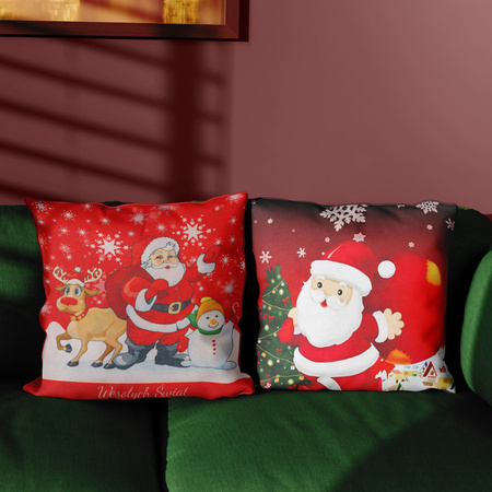 4x POSZEWKI ŚWIĄTECZNE Poszewka Świąteczna Na Poduszke Poduszki Dekoracyjne