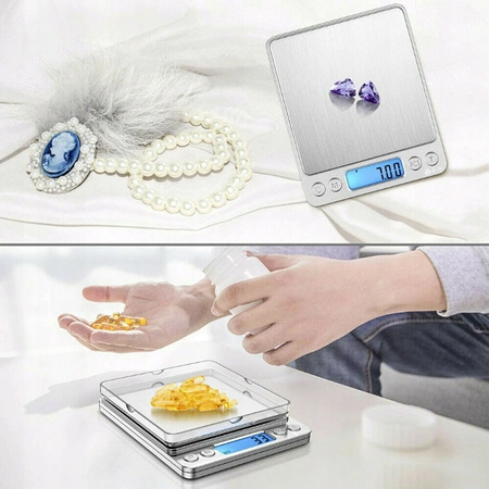 WAGA JUBILERSKA PRECYZYJNA ELEKTRONICZNA LCD 0,01g 500g KUCHENNA DOMOWA