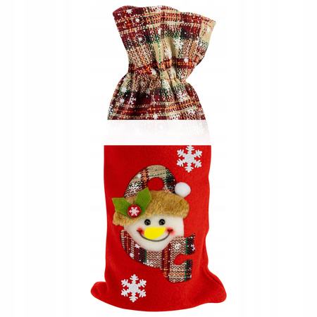 3x ŚWIĄTECZNY POKROWIEC NA BUTELKĘ ETUI UBRANKO DEKORACJA MIKOŁAJ PREZENT