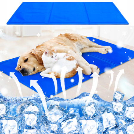 MATA CHŁODZĄCA DLA PSA I KOTA DUŻA LEGOWISKO XXXL WODOODPORNA 90x50cm
