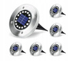 6x LAMPA SOLARNA OGRODOWA GRUNTOWA WBIJANA NAJAZDOWA 16 LED ŚWIECĄCY DYSK