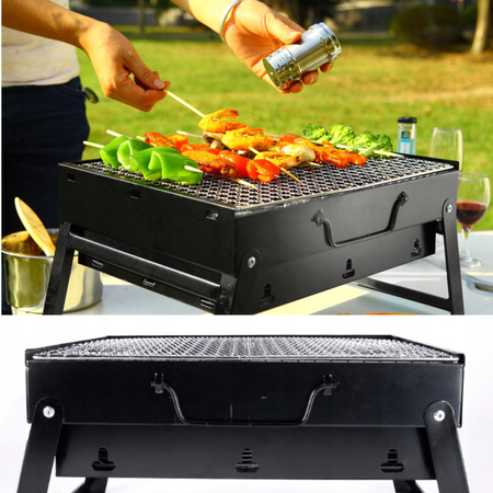 GRILL TURYSTYCZNY PRZENOŚNY WĘGLOWY SKŁADANY BBQ KEMPINGOWY WALIZKA GRIL