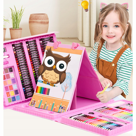 ZESTAW DO MALOWANIA DLA DZIECI Dziewczynek Artystyczny Plastyczny WALIZKA