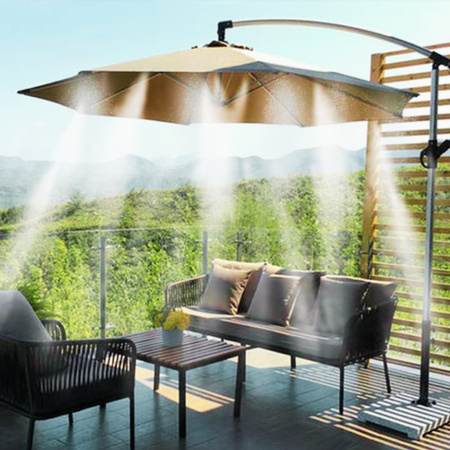 KURTYNA WODNA MGIEŁKA WĄŻ 20m ZRASZACZ OGRÓD KLIMA ZESTAW DO NAWADNIANIA