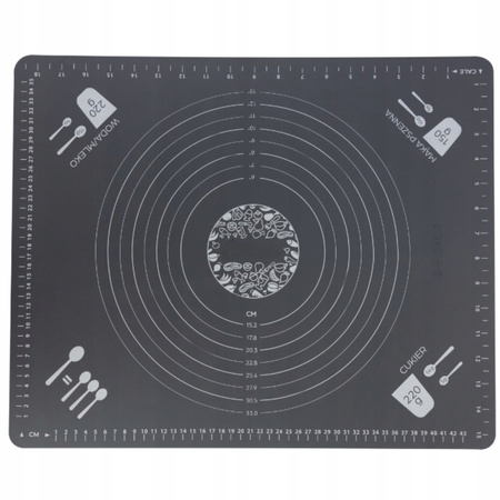 DUŻA STOLNICA SILIKONOWA MATA KUCHENNA PODKŁADKA ANTYPOŚLIZGOWA Z MIARĄ XXL