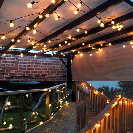 GIRLANDA SOLARNA OGRODOWA ŚWIETLNA 5M 20LED ŻARÓWEK NA BALKON ŁAŃCUCH KULKI