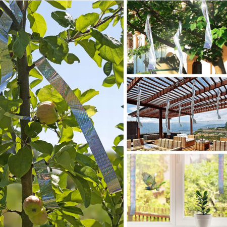 Odstraszacz Ptaków Taśma Odstraszająca Ptaki Na Gołębie Kruki 2x50m 100m