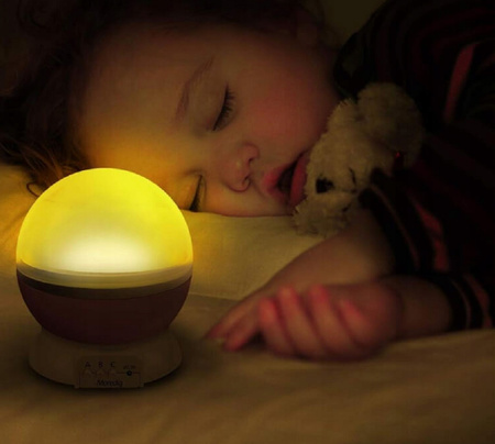 LAMPKA NOCNA PROJEKTOR NIEBA GWIAZD LAMPA OBROTOWA RZUTNIK DLA DZIECI LED