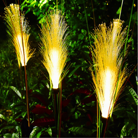 LAMPA OGRODOWA SOLARNA LED TRAWA PAMPASOWA ŚWIETLNA WBIJANA OZDOBA 2 Sztuki