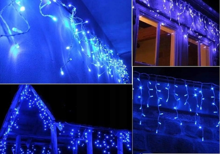 SOPLE 300 LED LAMPKI ZEWNĘTRZNE IP44 STAŁE + FLASH KURTYNA GIRLANDA GRUBE