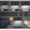 ŻYRANDOL LAMPA SOLARNA LED WISZĄCA SUFITOWA + PILOT OGRODOWA ZEWNĘTRZNA