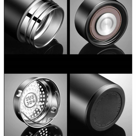 KUBEK TERMICZNY TERMOS LED 500ml NA KAWĘ HERBATĘ DOTYKOWY DO SAMOCHODU LCD