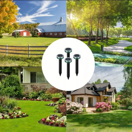 4x SILNY ODSTRASZACZ SOLARNY KRETÓW GRYZONI NA KRETY NORNICE WIBRACYJNY XXL