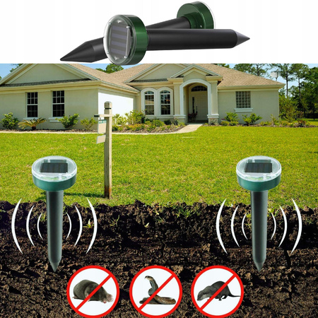 4x SILNY ODSTRASZACZ SOLARNY KRETÓW GRYZONI NA KRETY NORNICE WIBRACYJNY XXL