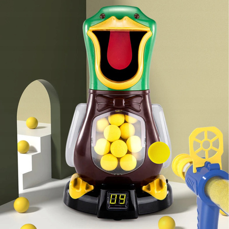 GŁODNA KACZKA STRZELANIE DO CELU PISTOLET KULKI ZABAWKA GRA ZRĘCZNOŚCIOWA