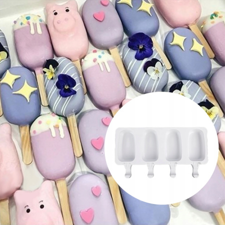 FOREMKI FORMA SILIKONOWA DO LODÓW NA PATYKU FORMY FOREMKA LODU DESERÓW LODY