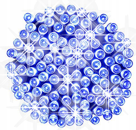 LAMPKI CHOINKOWE 1000 LED ZEWNĘTRZNE STAŁE FLASH IP44 KURTYNA NIEBIESKIE