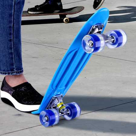 DESKOROLKA DESKA TYPU FISZKA ŚWIECĄCE KOŁA LED 56cm 100KG FISH DLA DZIECI