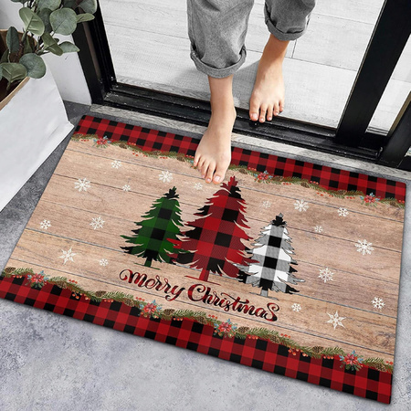 WYCIERACZKA ŚWIĄTECZNA POD DRZWI 45x45cm WEJŚCIOWA DO BUTÓW CHRISTMAS MATA