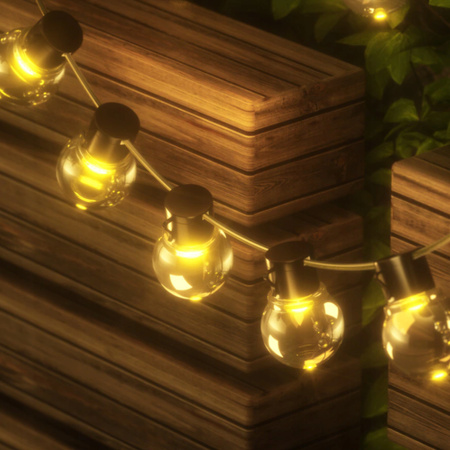 GIRLANDA SOLARNA OGRODOWA ŚWIETLNA 5M 20LED ŻARÓWEK NA BALKON ŁAŃCUCH KULKI