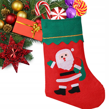 SKARPETA ŚWIĄTECZNA NA PREZENTY KOMINEK DEKORACYJNA DUŻA MIKOŁAJKI