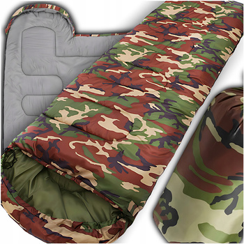 LEKKI ŚPIWÓR TURYSTYCZNY MUMIA KAPTUR 210CM CIEPŁY KOŁDRA + POKROWIEC 2w1