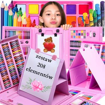 ZESTAW DO MALOWANIA DLA DZIECI Dziewczynek Artystyczny Plastyczny WALIZKA