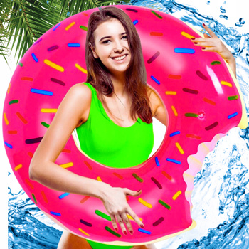 DUŻE KOŁO DMUCHANE MATERAC DO WODY DO PŁYWANIA BASENU DONUT KÓŁKO XXL