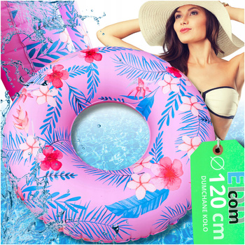KOŁO KÓŁKO DMUCHANE DUŻE MATERAC DO WODY PŁYWANIA BASENU PLAŻOWE XXL 120CM