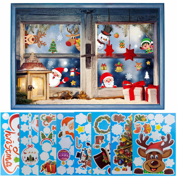 NAKLEJKI ŚWIĄTECZNE NA OKNO SZYBĘ MIKOŁAJ DLA DZIECI ŚWIĘTA OZDOBY PREZENTY