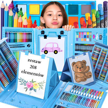 ZESTAW DO MALOWANIA DLA DZIECI Dziewczynek Artystyczny Plastyczny WALIZKA