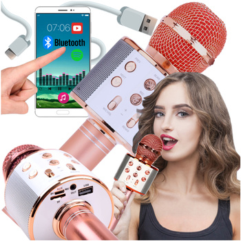MIKROFON BEZPRZEWODOWY GŁOŚNIK BLUETOOTH KARAOKE DLA DZIECI NA PREZENT