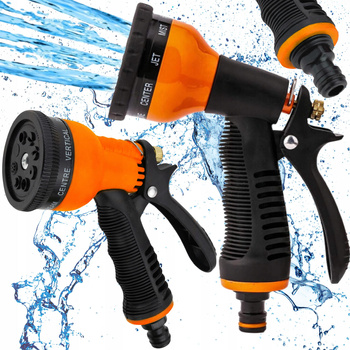 PISTOLET DO PODLEWANIA ZRASZACZ WODY OGRODOWY DO WĘŻA OGRODOWEGO 8 FUNKCJI