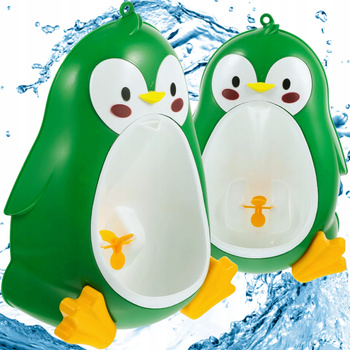 PISUAR NOCNIK DLA DZIECI CHŁOPCA NA ŚCIANĘ PINGWINEK EDUKACYJNA TOALETA