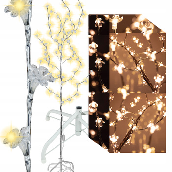 LAMPA DRZEWKO LED ŚWIECĄCE LAMPKI OGRODOWE DEKORACJA OZDOBA TARAS 145cm