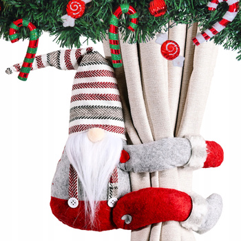 Mikołaj Krasnal Skrzat Gnom pod Choinkę Dekoracja Świąteczna Duży 60cm Rzep