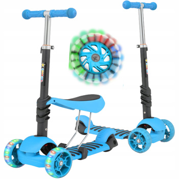 HULAJNOGA DLA DZIECI TRÓJKOŁOWA BALANSOWA 3W1 LED ŚWIECĄCE KOŁA JEŹDZIK