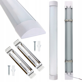 Lampa LED Oprawa Natynkowa 60cm 18W Panel Świetlówka Mocna Aluminium Garażu