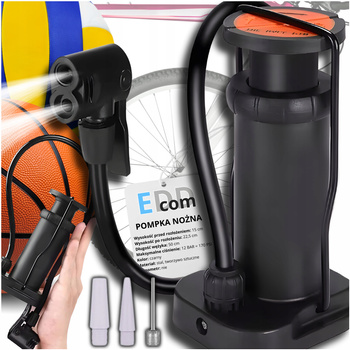 POMPKA ROWEROWA DO PIŁEK BASENU ROWERU MATERACA Z WĘŻYKIEM RĘCZNA +KOŃCÓWKI