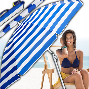 DUŻY PARASOL PLAŻOWY BALKONOWY OGRODOWY SKŁADANY BALKON TARAS PLAŻĘ 180CM