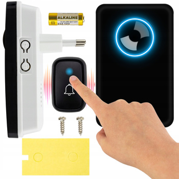 DZWONEK BEZPRZEWODOWY WODOODPORNY DO DRZWI 300M IP44 ZEWNĘTRZNY DO FURTKI