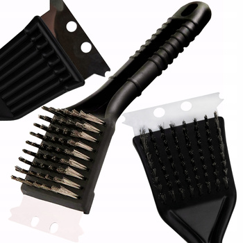 SZCZOTKA METALOWA SKROBAK DO CZYSZCZENIA CZYŚCIK GRILLA RUSZTU 2w1 MOCNA