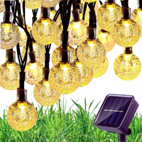 KURTYNA ŚWIETLNA LED GIRLANDA SOLARNA LAMPKI SOPLE WISZĄCE ŚWIĄTECZNE KULKI