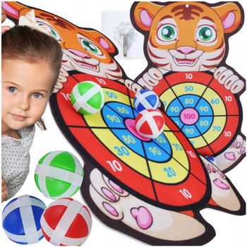 DART DLA DZIECI GRA ZRĘCZNOŚCIOWA NA RZEPY BEZPIECZNE RZUTKI LOTKI + TARCZA