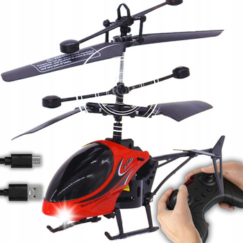 HELIKOPTER ZDALNIE STEROWANY SAMOLOT RC ŚMIGŁOWIEC NA PILOT LED USB PREZENT
