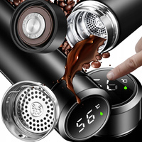 KUBEK TERMICZNY TERMOS LED 500ml NA KAWĘ HERBATĘ DOTYKOWY DO SAMOCHODU LCD