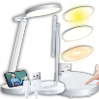 LAMPKA BIURKOWA BIURKO LED NOCNA SZKOLNA DOTYKOWA USB STOJĄCA BEZPRZEWODOWA
