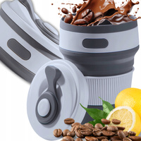 KUBEK SILIKONOWY TURYSTYCZNY ANTYPOŚLIZGOWY NA KAWĘ HERBATĘ DO SAMOCHODU